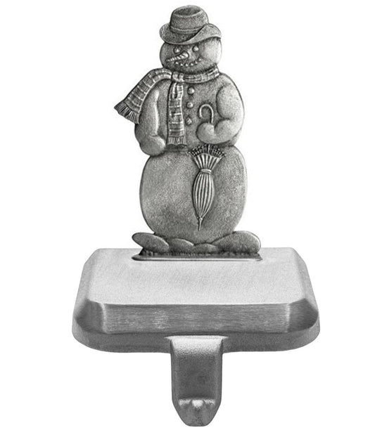 Snowman with Umbrella - Stocking or Basket Holder - Engravable