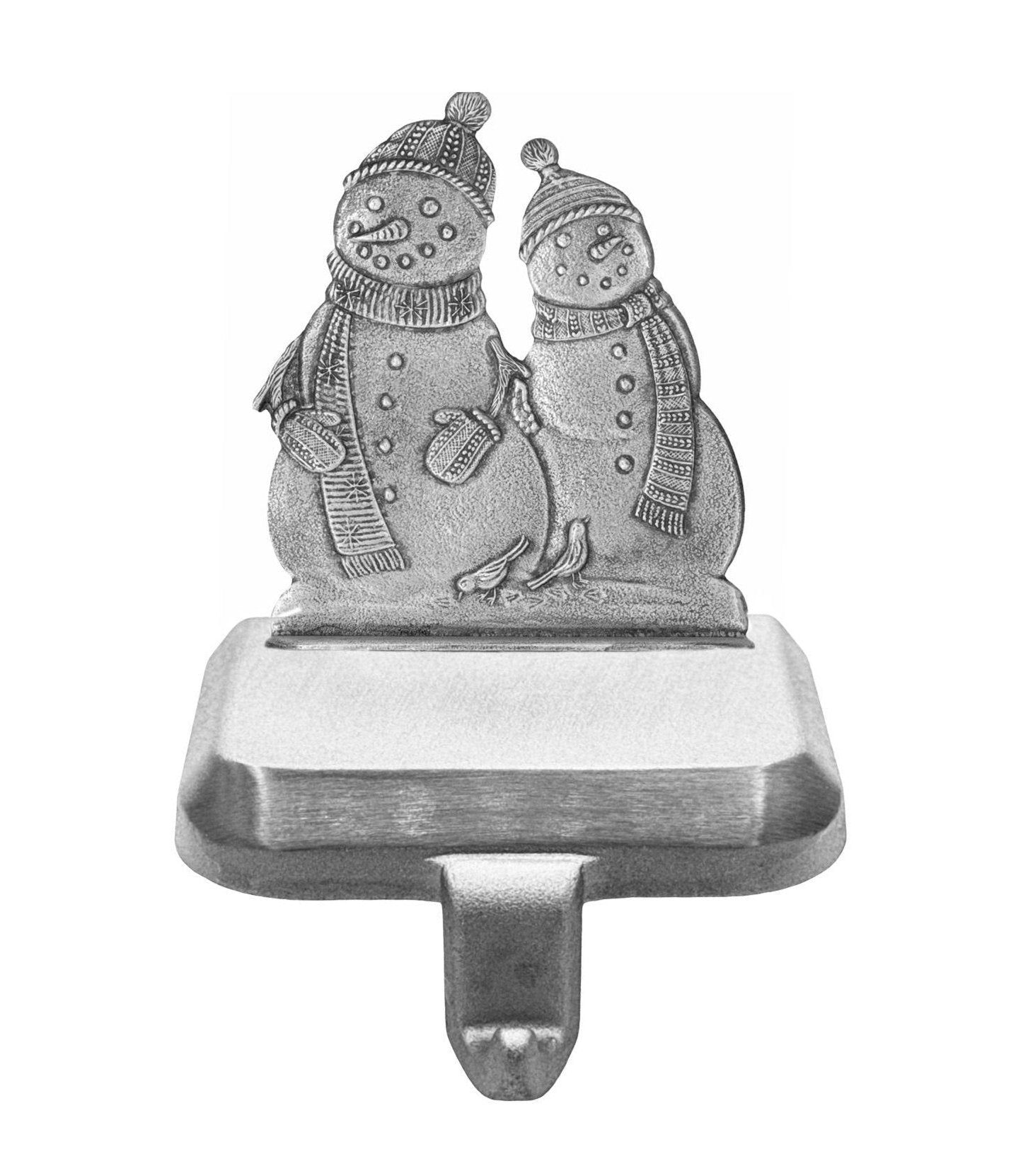 Snowman Pair - Stocking or Basket Holder - Engravable