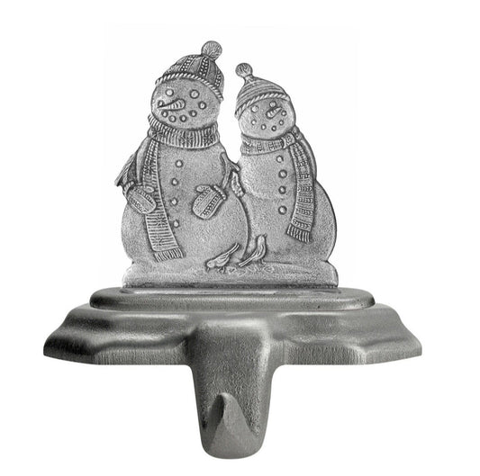 Snowman Pair - Stocking or Basket Holder