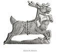 Load image into Gallery viewer, Reindeer with Bow - Stocking or Basket Holder - Engravable