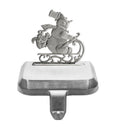 Load image into Gallery viewer, Snowman on Sled with Squirrel - Stocking or Basket Holder - Engravable