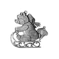 Load image into Gallery viewer, Teddy Bear on Sled - Ornament