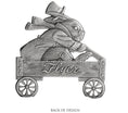 Load image into Gallery viewer, Bunny in Wagon - Stocking or Basket Holder - Engravable