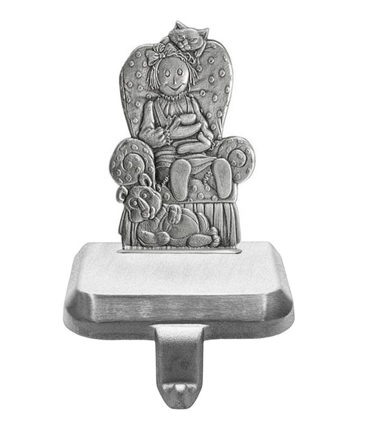 Girl Rag Doll- Stocking or Basket Holder - Engravable