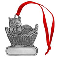 Load image into Gallery viewer, Kitten in Basket - Ornament - Engravable
