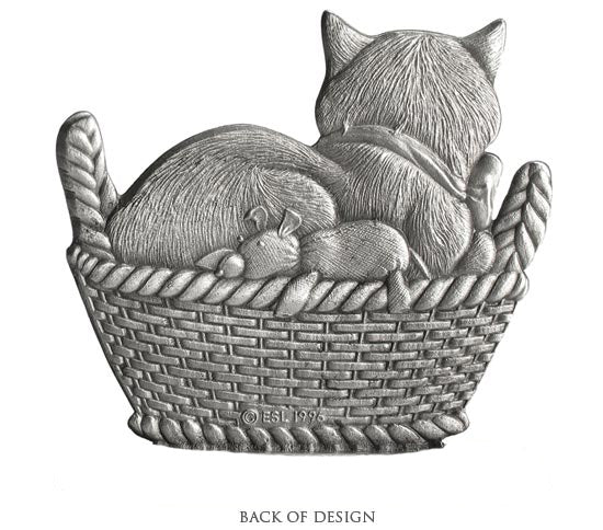 Kitten in Basket - Stocking or Basket Holder - Engravable