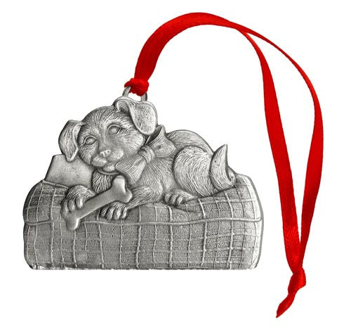 Puppy on Pillow - Ornament