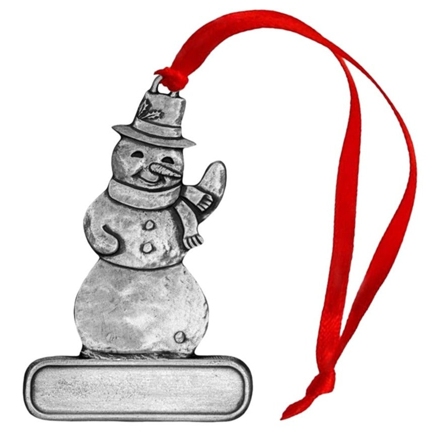 Classic Snowman - Ornament - Engravable