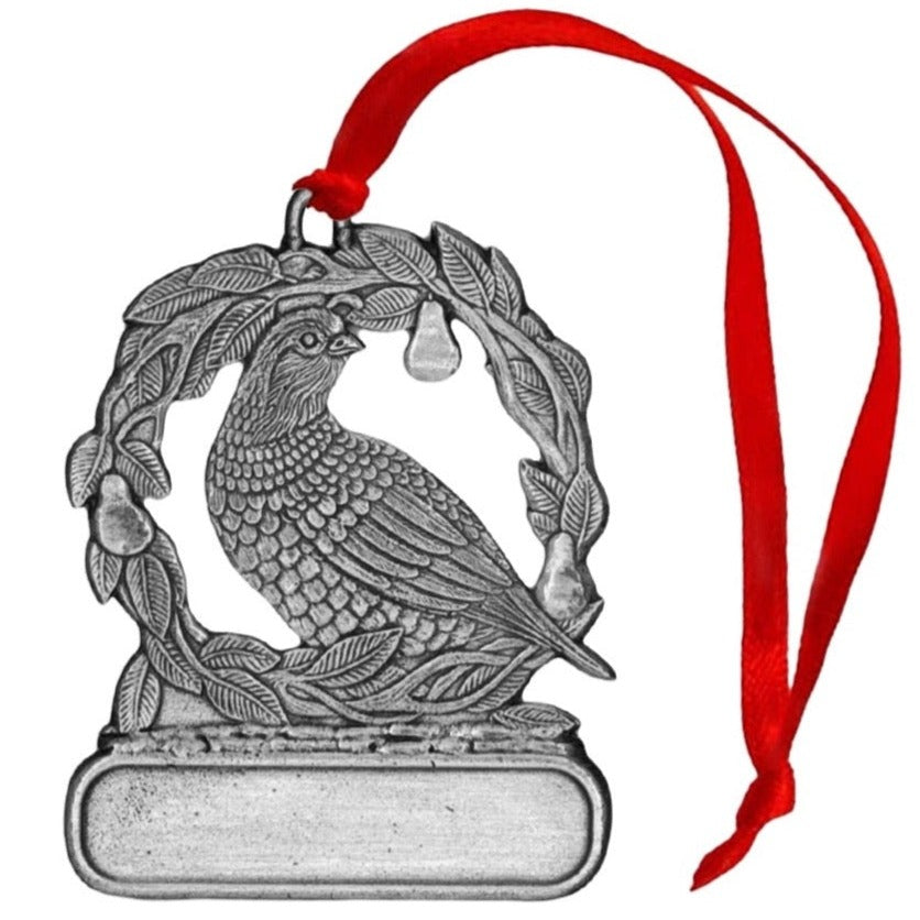 Partridge in a Pear Tree- Ornament - Engravable