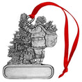 Load image into Gallery viewer, Santa with Tree - Ornament - Engravable
