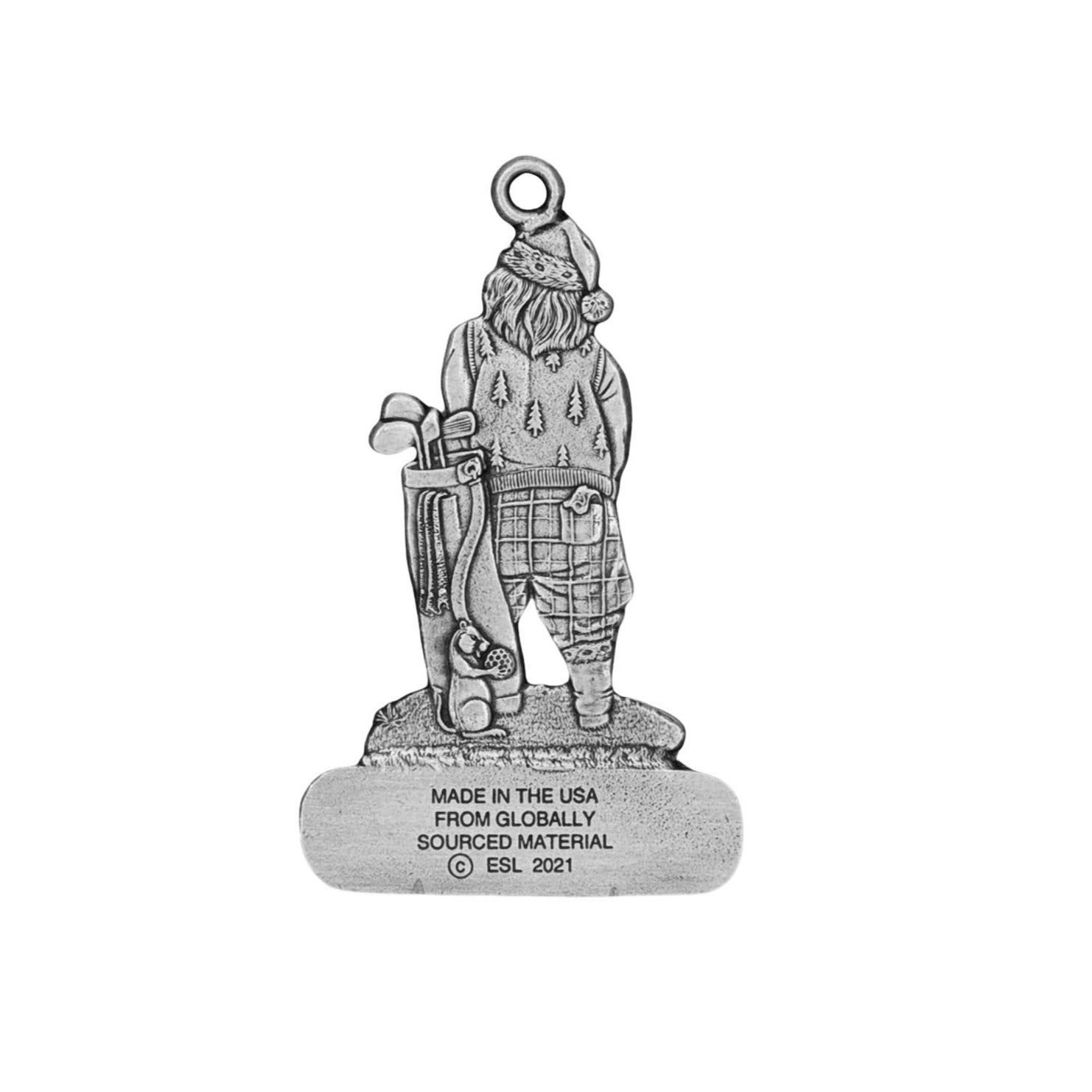 Santa Golfing - Ornament - Engravable