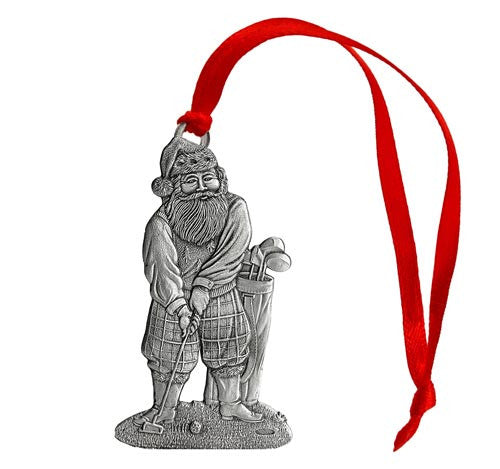 Santa Golfing - Mini Ornament