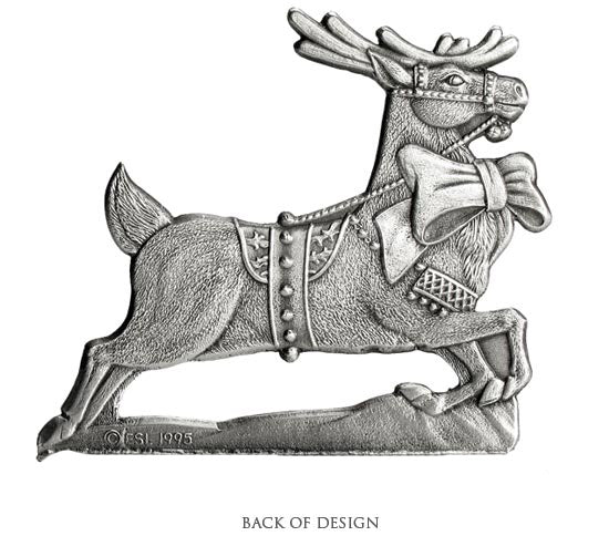 Reindeer with Bow - Stocking or Basket Holder - Engravable