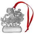 Load image into Gallery viewer, Girl on Sled - Ornament - Engravable
