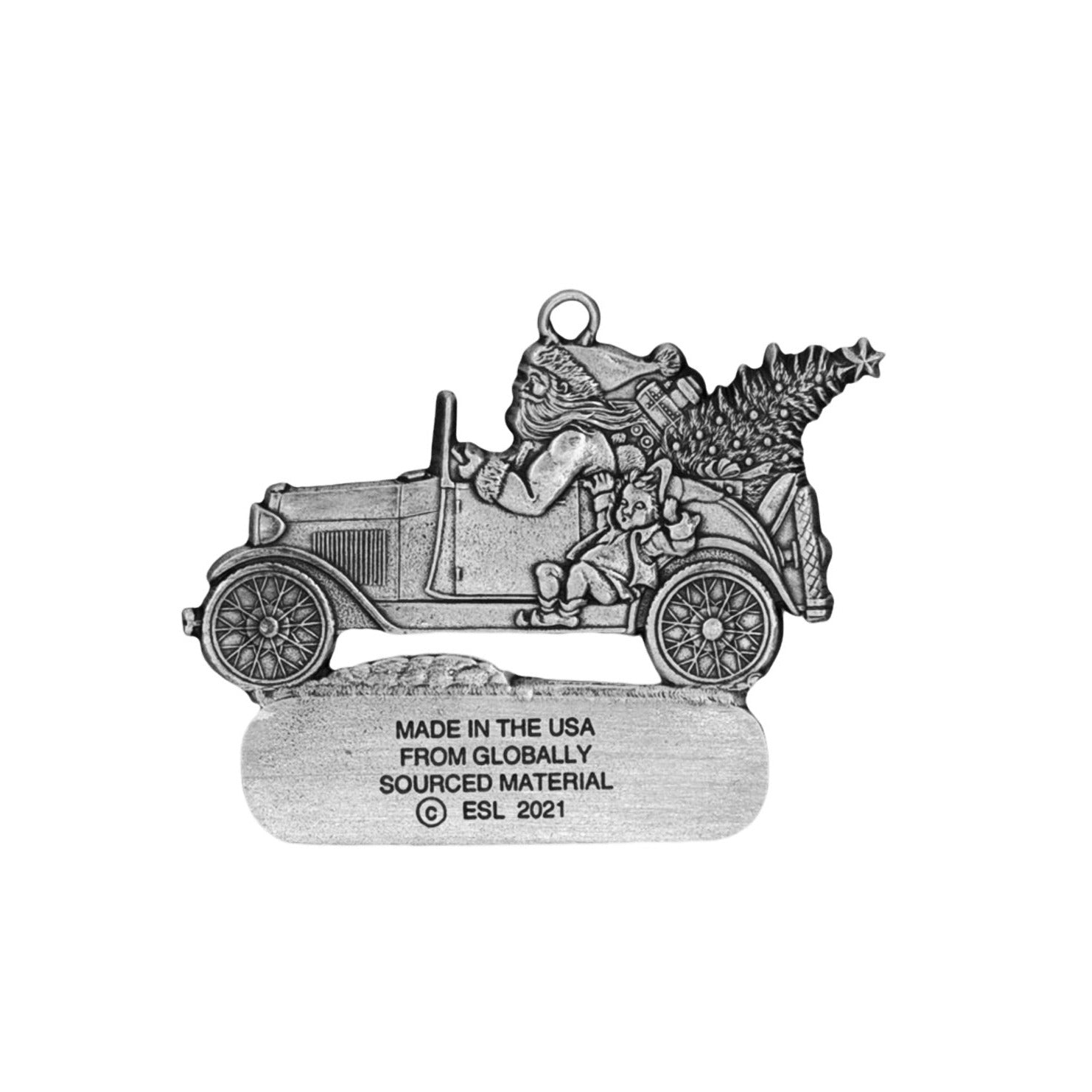 Santa in Model A - Ornament - Engravable