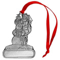 Load image into Gallery viewer, Santa with Snowman - Ornament - Engravable
