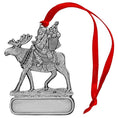 Load image into Gallery viewer, Santa on Moose - Ornament - Engravable
