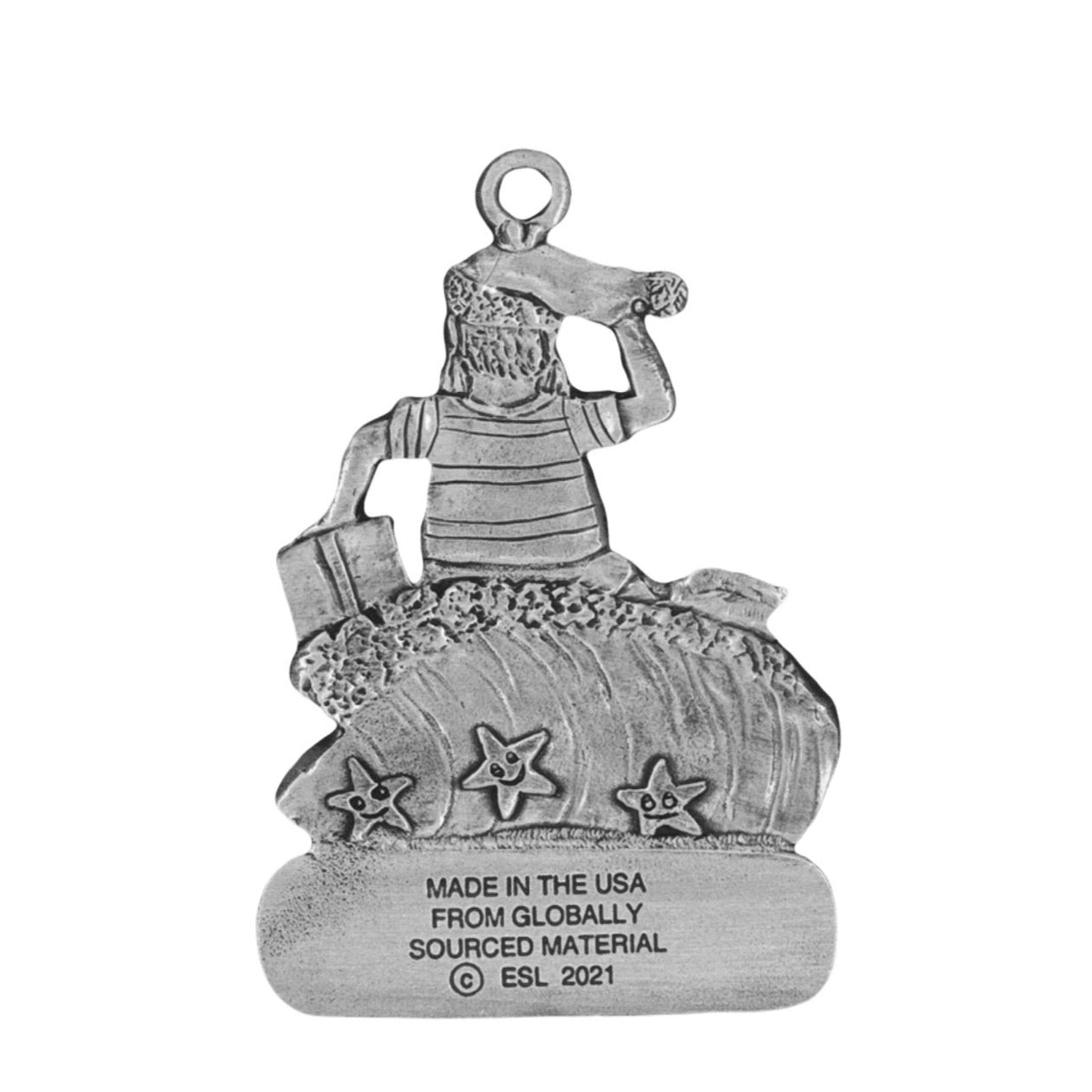 Santa Surfing - Ornament - Engravable