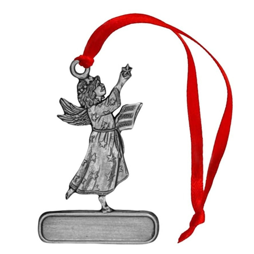 Angel with Music - Ornament - Engravable