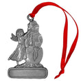 Load image into Gallery viewer, Angel with Snowman - Ornament - Engravable
