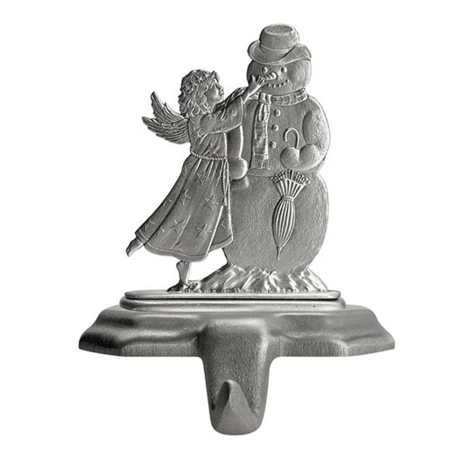 Angel with Snowman - Stocking or Basket Holder