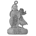 Load image into Gallery viewer, Angel with Snowman - Ornament - Engravable
