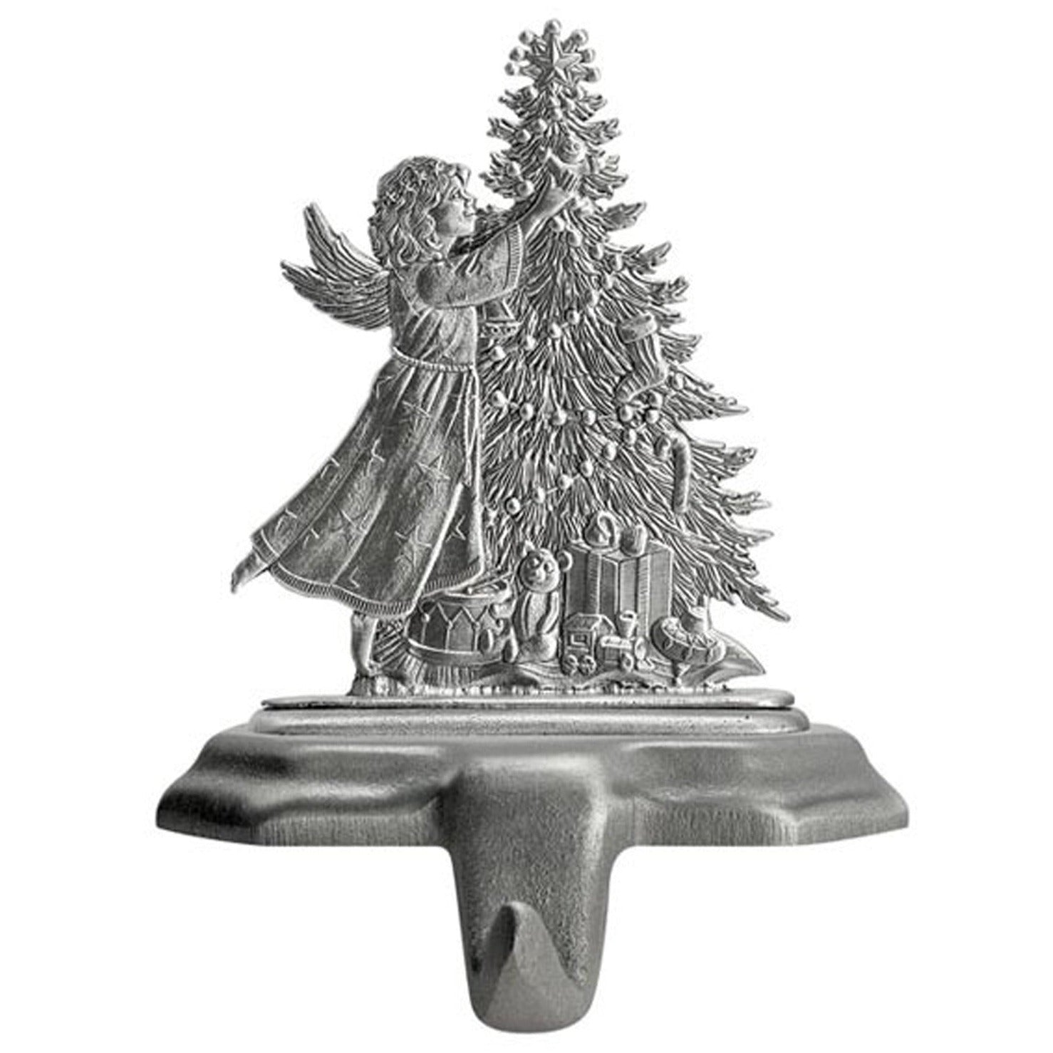 Angel with Christmas Tree - Stocking or Basket Holder