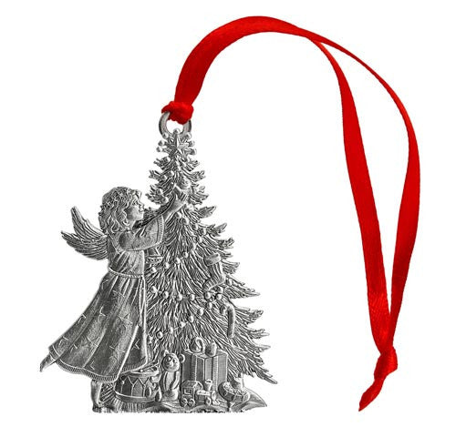 Angel with Christmas Tree - Mini Ornament