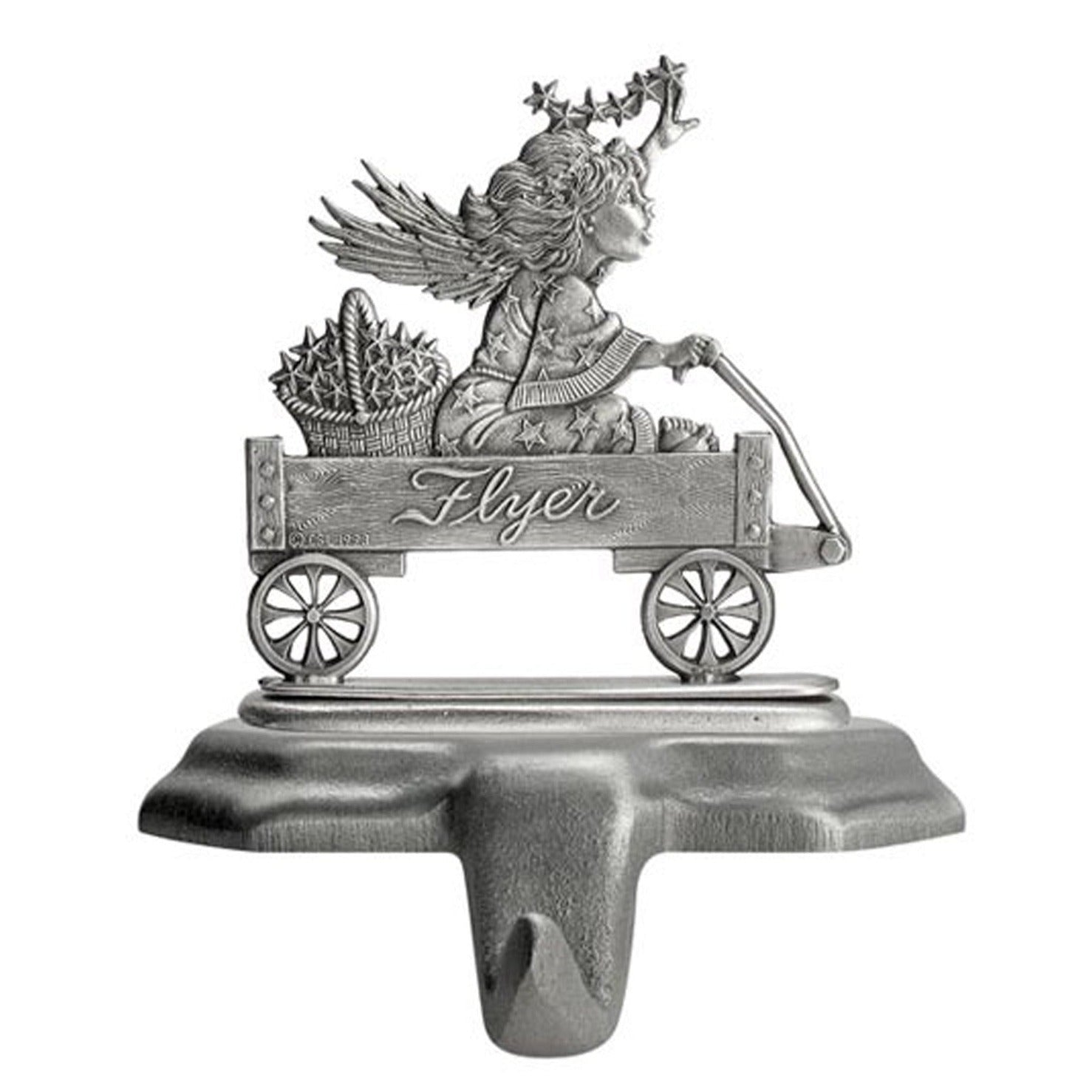 Angel with Stars on Wagon- Stocking or Basket Holder