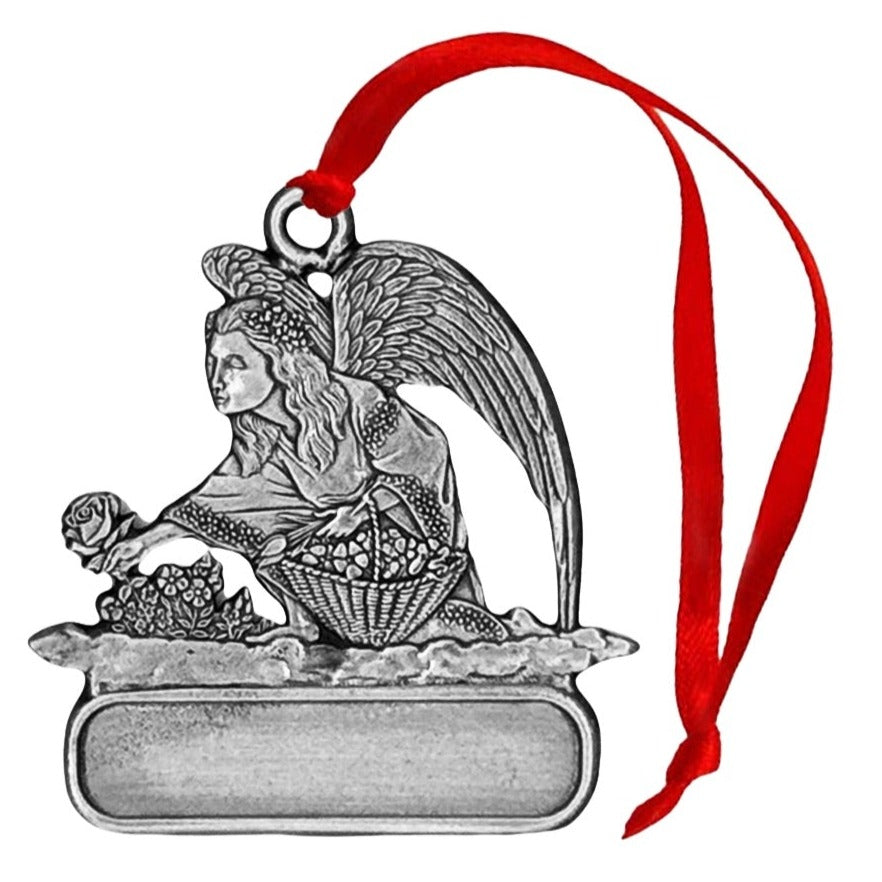 Angel Picking Roses - Ornament - Engravable