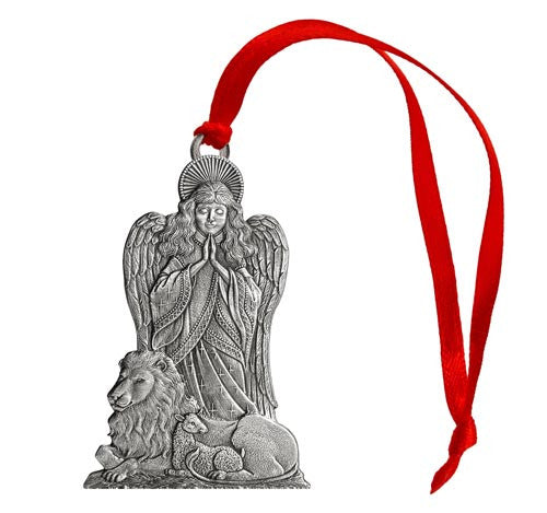 Angel with Lion & Lamb - Ornament