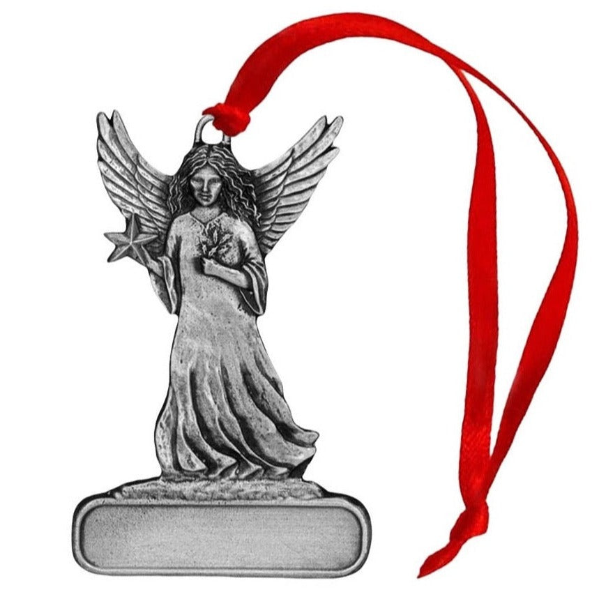 Angel Holding Star - Ornament - Engravable