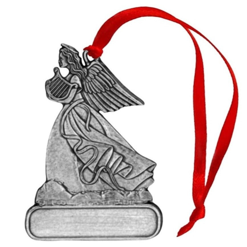 Angel with Harp - Ornament - Engravable