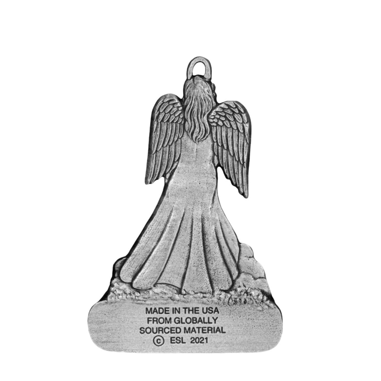 Angel Holding Lamb - Ornament - Engravable