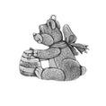 Load image into Gallery viewer, Teddy Bear with Honey pot - Ornament
