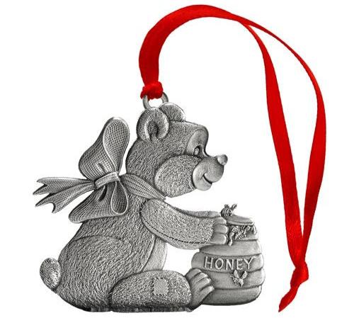 Teddy Bear with Honey pot - Mini Ornament