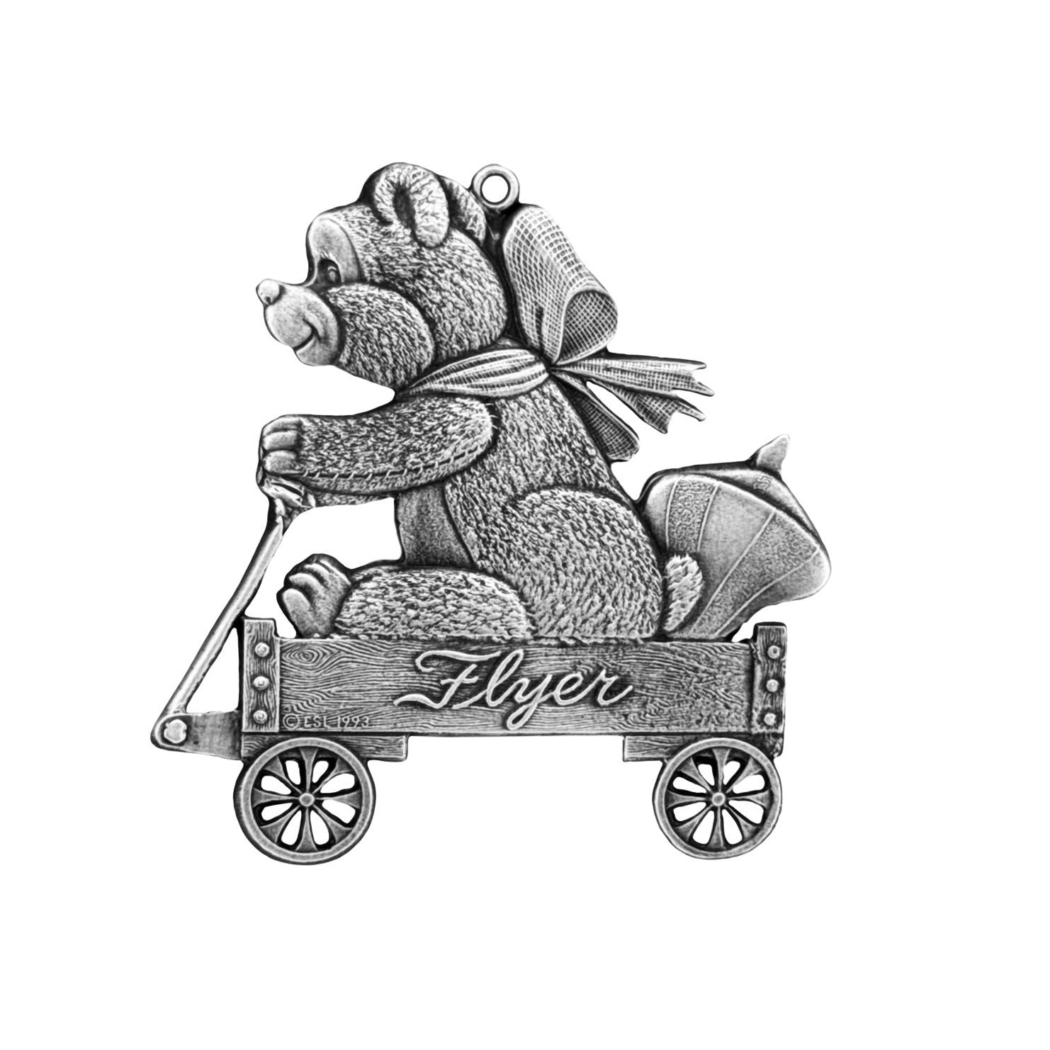 Teddy Bear in Wagon - Mini Ornament