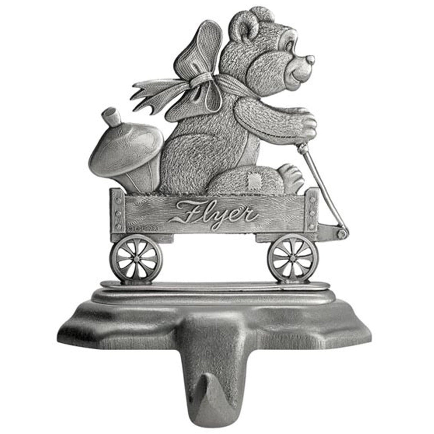 Teddy Bear in Wagon- Stocking or Basket Holder