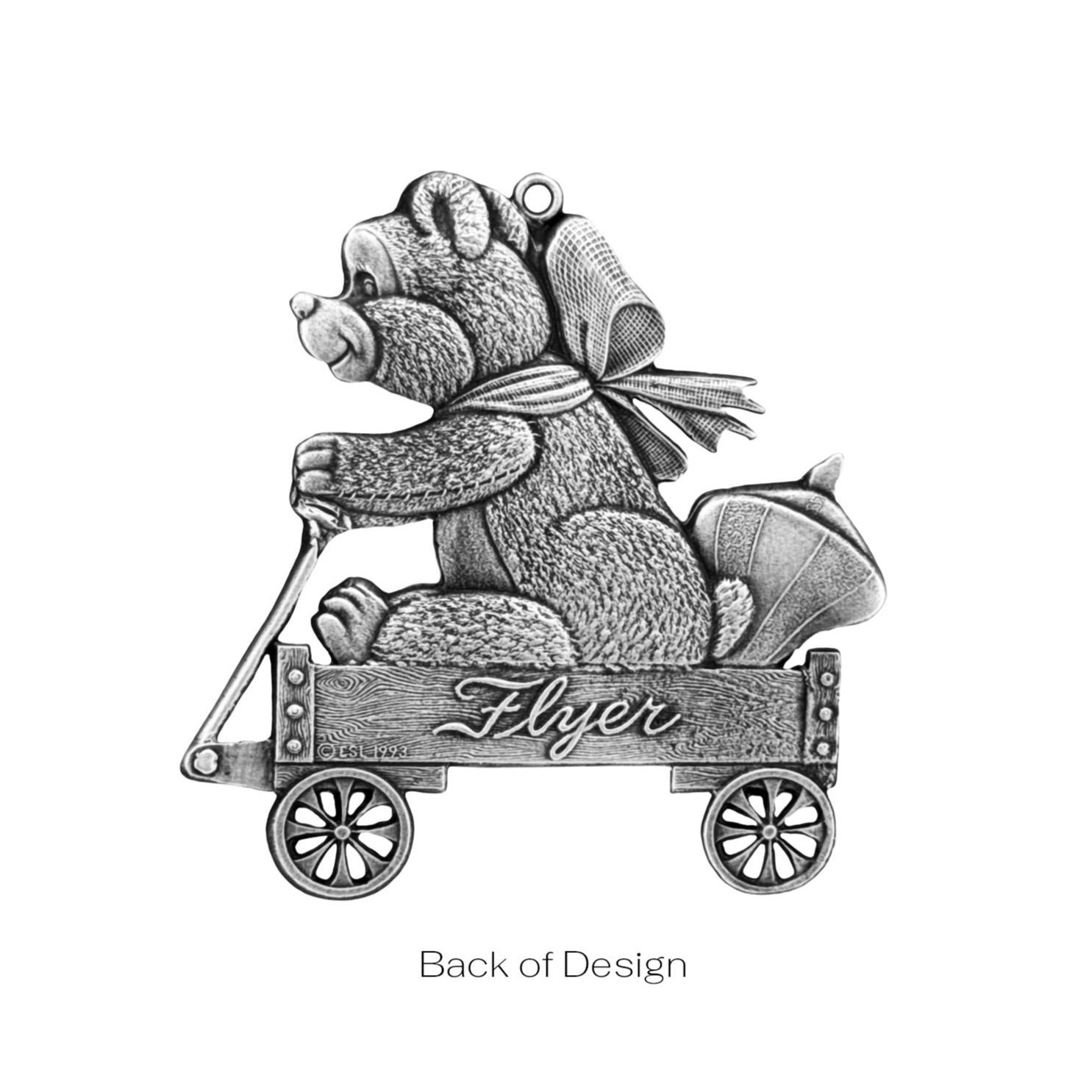 Teddy Bear in Wagon- Stocking or Basket Holder