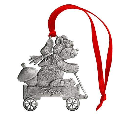 Teddy Bear in Wagon - Mini Ornament