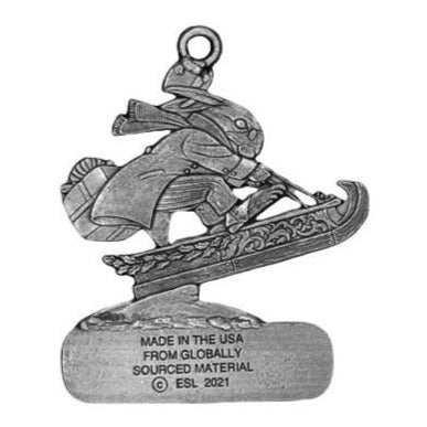 Bunny on Sled - Ornament - Engravable