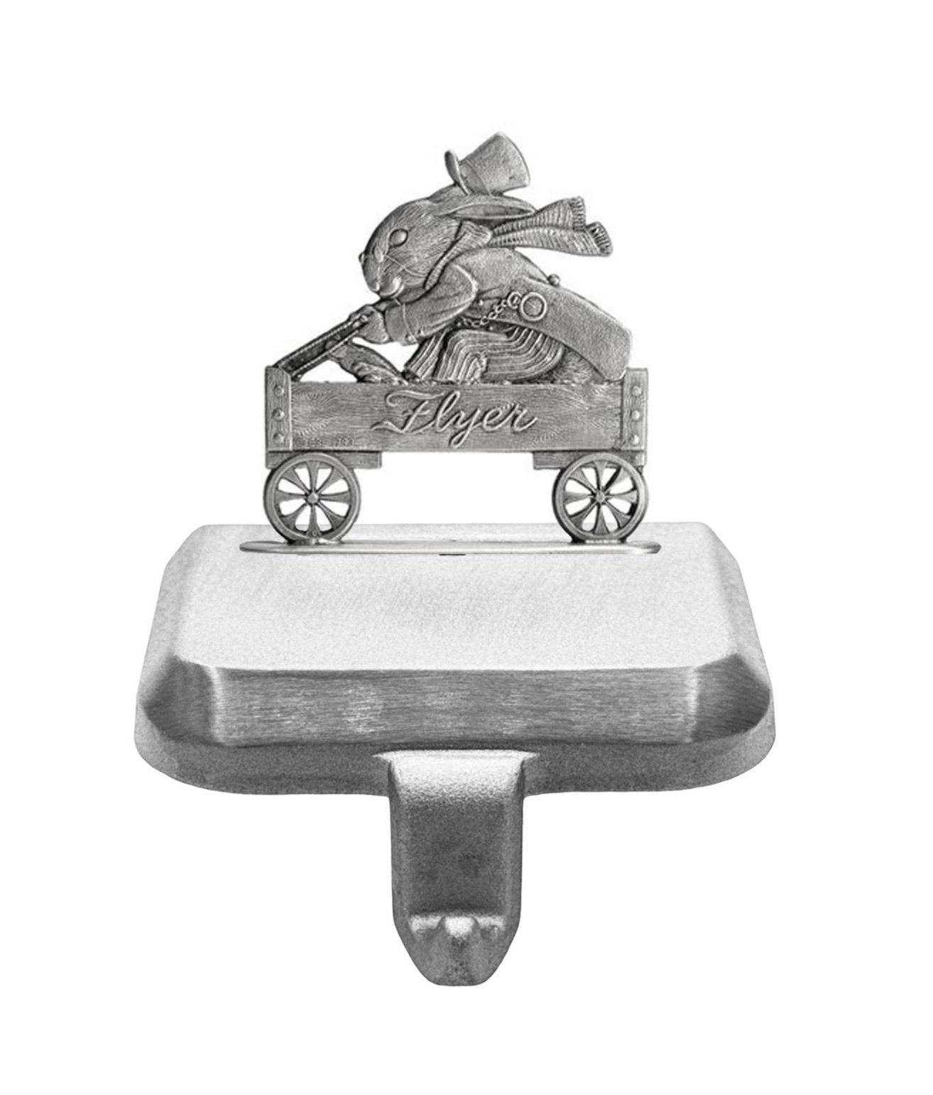 Bunny in Wagon - Stocking or Basket Holder - Engravable