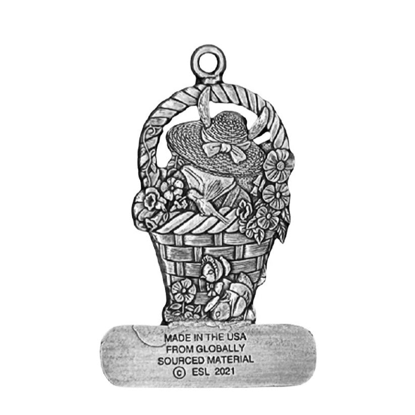 Bunny in Basket - Ornament - Engravable