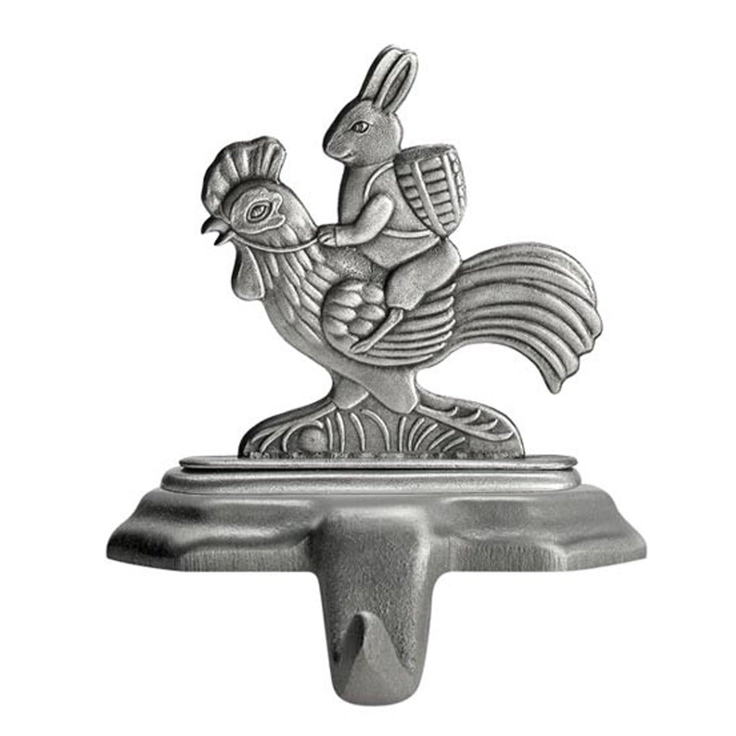 Bunny on Rooster - Stocking or Basket Holder