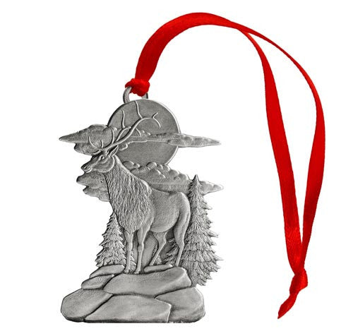 Elk on Bluff - Mini Ornament