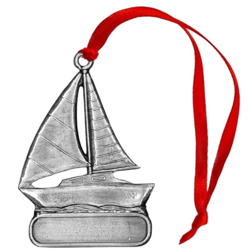 Sailboat - Ornament - Engravable