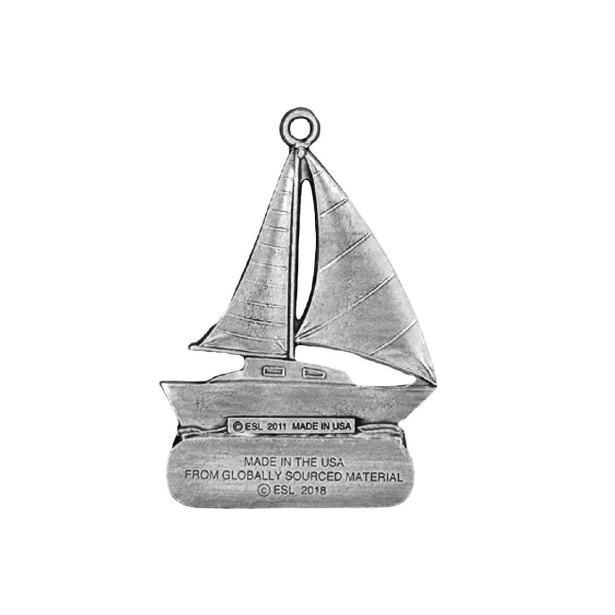 Sailboat - Ornament - Engravable